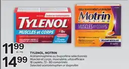 Brunet TYLENOL, MOTRIN Acétaminophène ou ibuprofène sélectionnés offer