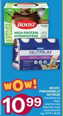 Brunet BOOST, PERSONNELLE NUTRIUM Substituts de repas sélectionnés offer