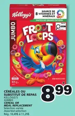 Marches Tradition KELLOGG'S JUMBO CEREAL OR MEAL REPLACEMENT offer