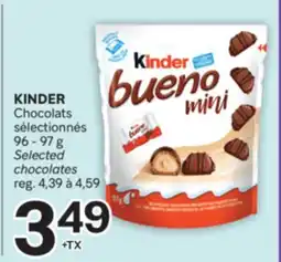 Brunet KINDER Chocolats sélectionnés offer