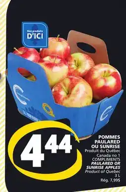 Marches Tradition COMPLIMENTS PAULARED OR SUNRISE APPLES offer