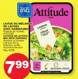 Marches Tradition ATTITUDE LETTUCE OR LETTUCE MIX WITH TOPPINGS offer