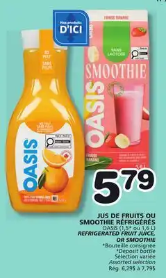 Marches Tradition OASIS REFRIGERATED FRUIT JUICE, OR SMOOTHIE offer