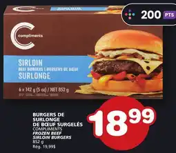Marches Tradition COMPLIMENTS FROZEN SIRLOIN BURGERS offer