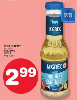 Marches Tradition LE GREC DRESSING offer