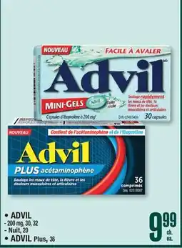 Jean Coutu • ADVIL - 200 mg, 30, 32 - Nuit, 20 • ADVIL Plus, 36 offer