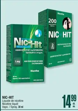 Jean Coutu NIC-HIT Nicotine liquid Vapo. / Spray offer