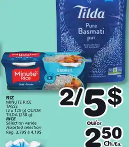 Marches Tradition MINUTE RICE OR TILDA RICE offer