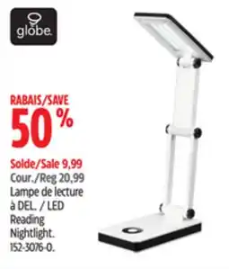 Canadian Tire Globe LED Reading Nightlight offer