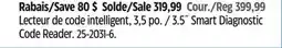 Canadian Tire 3.5˝ Smart Diagnostic Code Reader offer