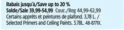Canadian Tire Selected Primers and Ceiling Paints offer