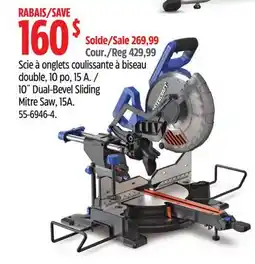 Canadian Tire 10˝ Dual-Bevel Sliding Mitre Saw, 15A offer