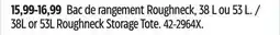 Canadian Tire Rubbermaid 38L or 53L Roughneck Storage Tote offer