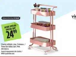 Canadian Tire Three-Tier Utility Cart, Pink offer