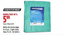 Canadian Tire CERTIFIED Light-Duty Tarp, 9 x 12´ offer