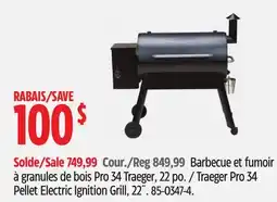 Canadian Tire Traeger Pro 34 Pellet Electric Ignition Grill, 22˝ offer