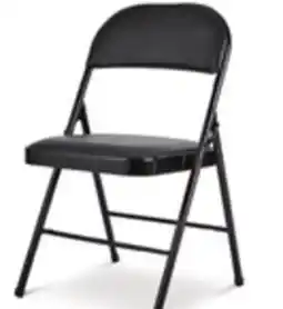 Canadian Tire Chaise pliante en vinyle noir offer