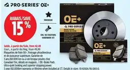 Canadian Tire PRO-SERIES OE+ Brake Pads. Ultra-quiet braking and superior stopping power offer