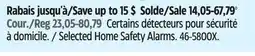 Canadian Tire Selected Home Safety Alarms offer