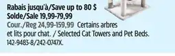 Canadian Tire Selected Cat Towers and Pet Beds offer