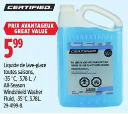 Canadian Tire All-Season Windshield Washer Fluid, -35°C, 3.78L offer