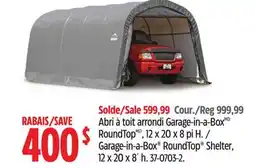 Canadian Tire Garage-in-a-Box RoundTop Shelter offer