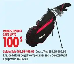 Canadian Tire Wilson Selected Golf Equipment offer