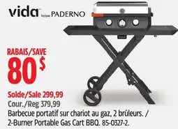 Canadian Tire vida by par PADERNO Barbecue portatif sur chariot au gaz, 2 brûleurs offer