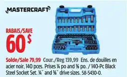 Canadian Tire 140-Pc Black Steel Socket Set offer