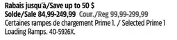 Canadian Tire Selected Prime 1 Loading Ramps offer