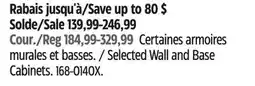 Canadian Tire FOR LIVING Selected Wall and Base Cabinets offer