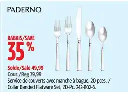 Canadian Tire Paderno Collar Banded Flatware Set, 20-Pc offer