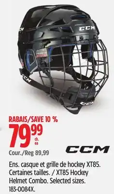 Canadian Tire CCM XT85 Hockey Helmet Combo offer