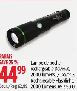Canadian Tire Dover-X Rechargeable Flashlight, 2000 Lumens offer