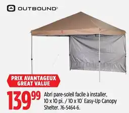 Canadian Tire OUTBOUND Abri pare-soleil facile à installer, 10 x 10 pi offer