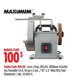Canadian Tire Maximum 10˝ x 2˝ Wet/Dry Tool Sharpener offer