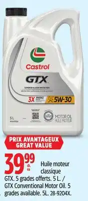Canadian Tire Castrol GTX Conventional Motor Oil offer