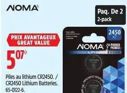 Canadian Tire CR2450 Lithium Batteries offer