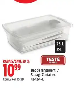 Canadian Tire Storage Container offer