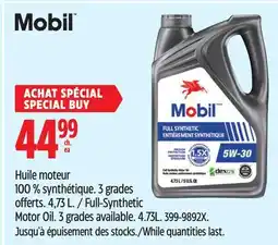 Canadian Tire Mobil Full-Synthetic Motor Oil offer