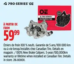 Canadian Tire 100% New Brake Calipers offer