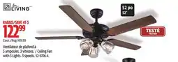 Canadian Tire For Living Ceiling Fan with 3 Lights offer