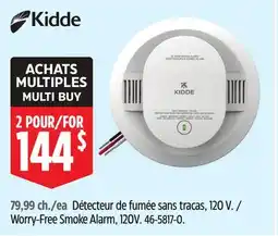 Canadian Tire Kidde Worry-Free Smoke Alarm, 120V offer