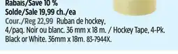 Canadian Tire Ruban de hockey, 4/paq offer