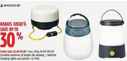 Canadian Tire WOODS Selected Camping Lights and Lantern offer