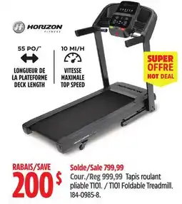 Canadian Tire Tapis roulant pliable T10I offer