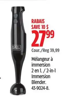Canadian Tire BLACK+DECKER 2-in-1 Immersion Blender offer