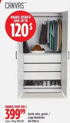 Canadian Tire CANVAS Large Wardrobe offer