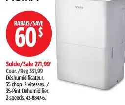Canadian Tire NOMA 35-Pint Dehumidifier offer