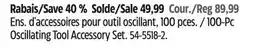 Canadian Tire 100-Pc Oscillating Tool Accessory Set offer